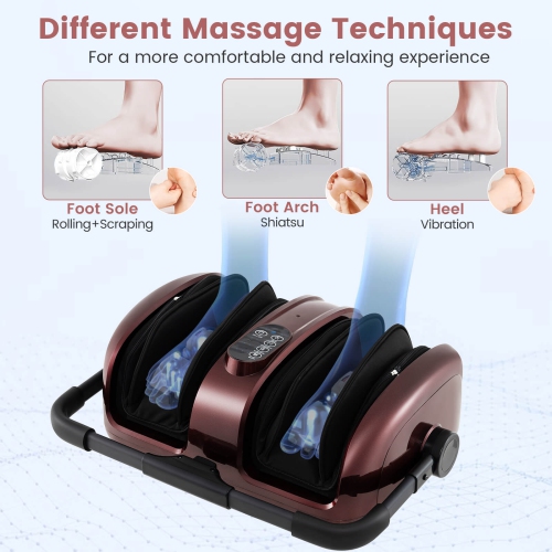 Appareil de massage à vibrations pour les pieds et les mollets de Costway pour les jambes avec chaleur