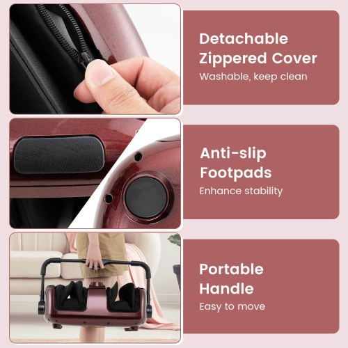 Appareil de massage à vibrations pour les pieds et les mollets de Costway pour les jambes avec chaleur