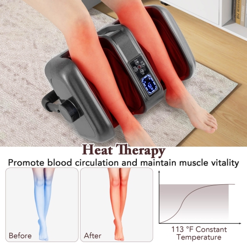 Costway Foot & Calf Massager Deep Kneading Shiatsu Massager Machine with Heat