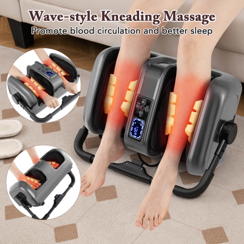 Costway Foot & Calf Massager Deep Kneading Shiatsu Massager Machine with Heat
