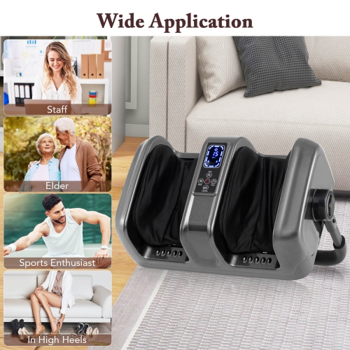 Costway Foot & Calf Massager Deep Kneading Shiatsu Massager Machine with Heat