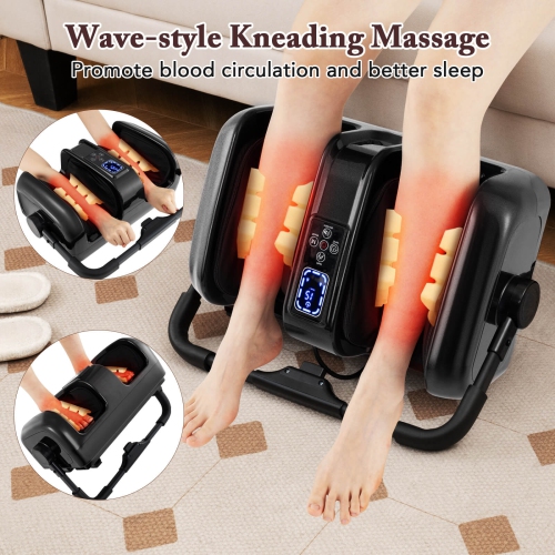 Costway Foot & Calf Massager Deep Kneading Shiatsu Massager Machine with Heat
