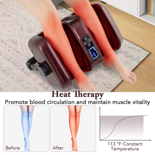 Costway Foot & Calf Massager Deep Kneading Shiatsu Massager Machine with Heat