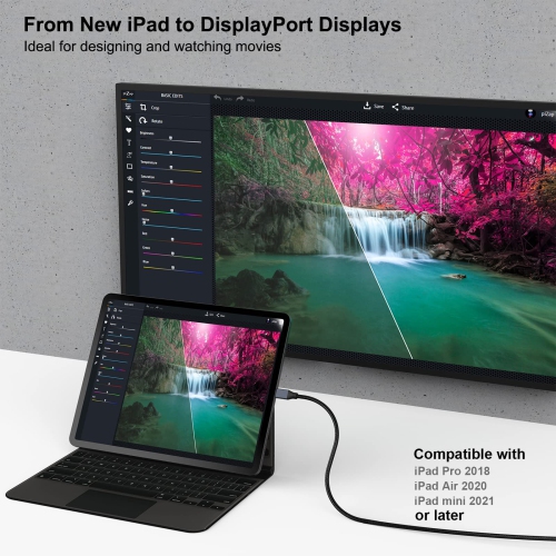 BENFEI 8K USB-C to DisplayPort Cable Supports 8K@60Hz 4K@144Hz
