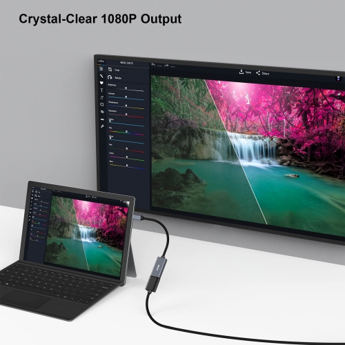 BENFEI Mini DisplayPort to HDMI Adapter[Thunderbolt 2 Compatible],Gold-Plated Connectors& Aluminium Shell