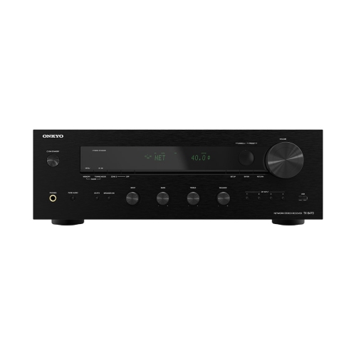 Récepteur stéréo réseau TX-8470 2 canaux d'Onkyo avec Wi-Fi, Bluetooth, phono, audio haute résolution et HDMI