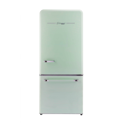 Unique Appliances&nbsp;Classic Retro 30-inch 17.7 cu. ft. Frost Free Bottom Freezer Counter Depth Refrigerator with Built-In Ice Maker in Summer Mint