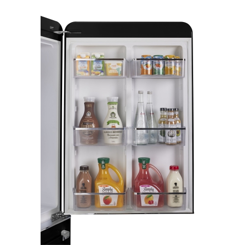 Unique Appliances Classic Retro 30-inch 17.7 cu. ft. Frost Free Bottom Freezer Counter Depth Refrigerator with Built-In Ice Maker in Midnight Black,