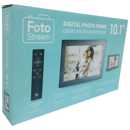 FotoStream 10.1" Digital Photo Frame with Remote Control - Black - Only at Best Buy