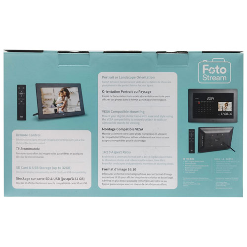 FotoStream 10.1" Digital Photo Frame with Remote Control - Black - Only at Best Buy
