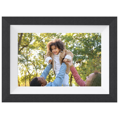 FotoStream 10.1" Digital Photo Frame with Interchangeable Frames - Oak/Black