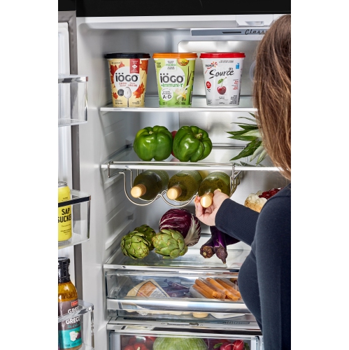 &nbsp;Classic Retro d'unique électroménagers de 36 po et 21,4 pi3. avec Réfrigérateur à deux portes à profondeur de comptoir sans givre avec machine