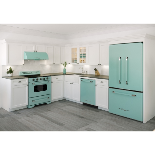 Classic Retro d'unique électroménagers de 36 po et 21,4 pi3. avec Réfrigérateur à deux portes à profondeur de comptoir sans givre avec machine à