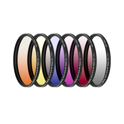 52mm 6 Piece Multi-Coated Professional Gradual Color Filter Kit with Wallet