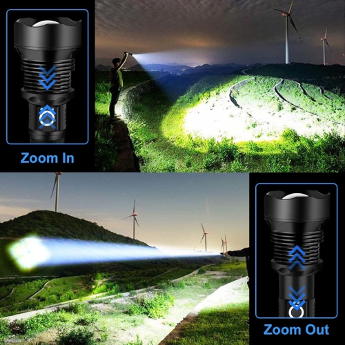 YOULIGHTS&nbsp;: lampes de poche rechargeables LED, lampe de poche super brillante, lampe de poche tactique avec 5 modes, zoom, lampes de poche