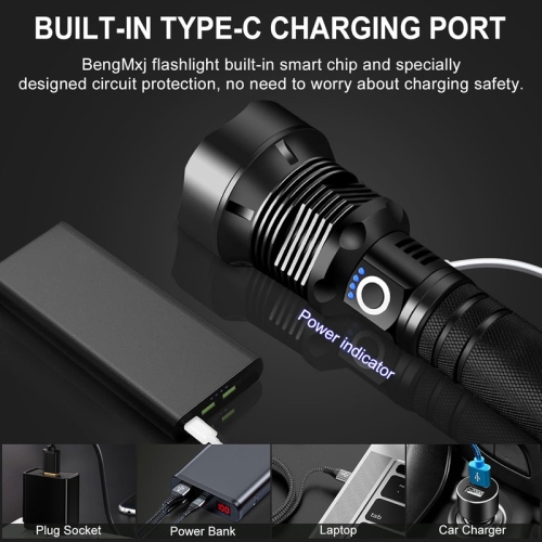 YOULIGHTS&nbsp;: lampes de poche rechargeables LED, lampe de poche super brillante, lampe de poche tactique avec 5 modes, zoom, lampes de poche