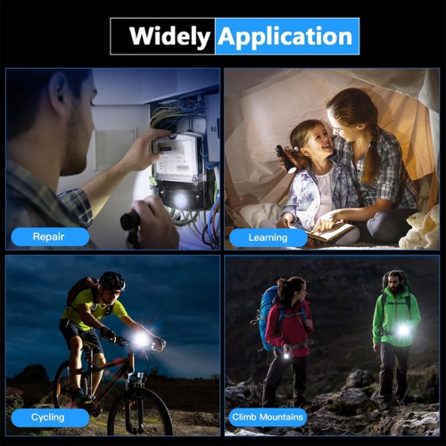 YOULIGHTS Rechargeable Zoomable Flashlight, 7 Modes COB and LED Flashlight, IPX7 Waterproof with Output and Input for Camping, Emergency and Dog