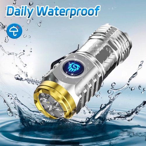 YOULIGHTS 2 Pieces Three-Eyed Monster Mini Flashlight, Super Bright 5 Modes Pocket Flashlight with Clip, Rechargeable LED Flashlight for Camping,