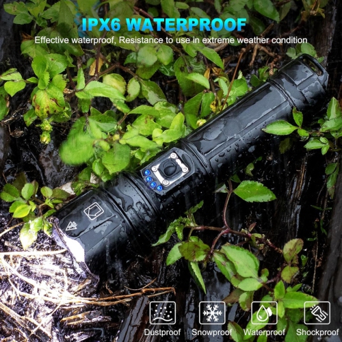 Rechargeable Flashlight, 2 Pack LED Flashlight, 12 Hours Battery Run Time, 5 Modes, IPX6 Waterproof High Power Handheld Flash Light for Outdoor,