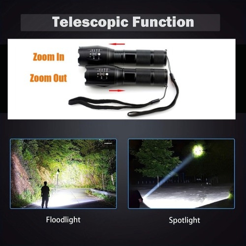 YOULIGHTS 3pack LED Flashlights, Tactical Flashlight, 5 Modes, Zoomable, Waterproof, Adjustable Brightness Flash Light for Camping, Everyday, Hiking,