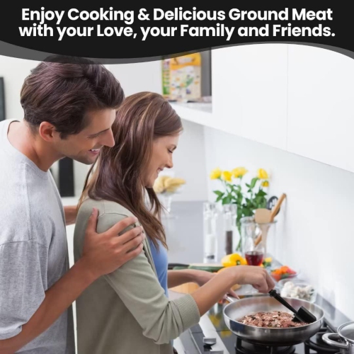 Meat Chopper, Heat Resistant Meat Masher for Ground Beef, Hamburger Meat, Nylon Hamburger Chopper, Ground Meat Smasher Ground Beef Chopper, Mix and