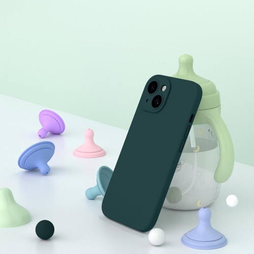 ORNARTO Designed for iPhone 15 Case with 2X Screen Protector, Liquid Silicone Gel Rubber Cover [Upgraded Camera Protection], Shockproof Protective