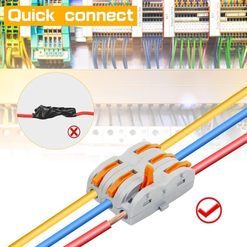 Electrical Connection Block Connection Terminal Cable Connector Conductor Clamp with Actuation Lever Bilateral Can Be Freely Combined Spring Pressure
