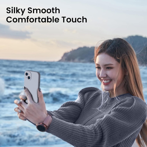 ORNARTO Compatible with iPhone 13 Case 6.1 inch, with 2 x Screen Protector, Liquid Silicone Gel Rubber Cover [Full Body] Shockproof Protective Phone