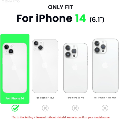 ORNARTO Compatible with iPhone 14 Case, with 2 x Screen Protector Liquid Silicone Gel Rubber Cover [Full Body] Shockproof Protective Phone Case-Storm