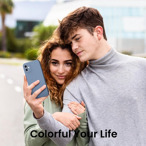 ORNARTO compatible avec l'étui 6,1&nbsp;po pour iPhone 11, avec 2 protecteurs d'écran en gel liquide de silicone [Square Edge], étui protecteur