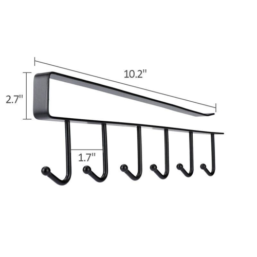 Hooks Storage Hooks Shelf Wardrobe Cabinet Metal Under Shelves Mug Cup Hanger Bathroom Kitchen Hanging Rack Hooks