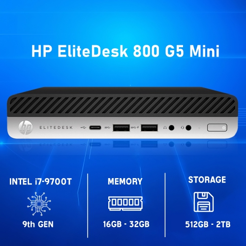 HP EliteDesk 800 G5 Mini Desktop - Intel Core i7 (9th Gen), 32GB Memory, 512GB SSD, Win 11 Pro, Keyboard & Mouse Included by HP - Refurbished condition - Image 5