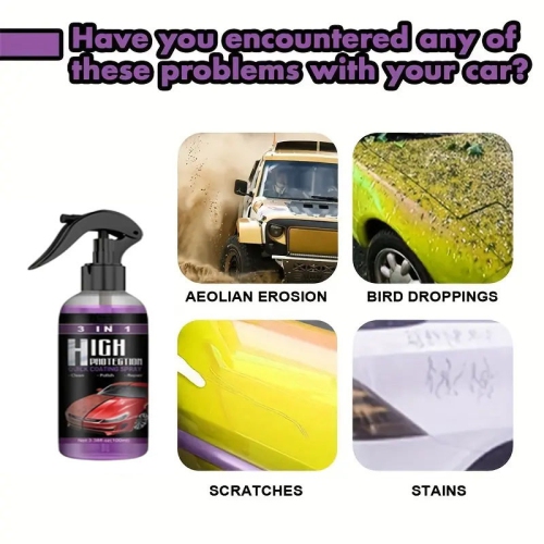 3 In 1 Ceramic Coating For Cars Spray HydroSlick Intense Gloss Shine Sio2 100ML 151.4G