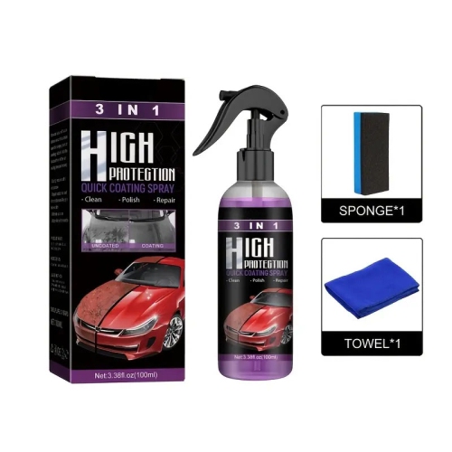 3 In 1 Ceramic Coating For Cars Spray HydroSlick Intense Gloss Shine Sio2 100ML 151.4G