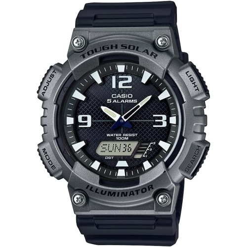 MEHIAZ  Tough Solar' Quartz Resin Casual Watch, Color: (Model: Aqs810W-1A4V) In Black