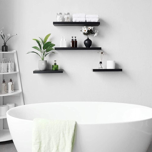 Jessar – Ensemble de 3 tablettes murales flottantes, 15,75 x 9,25 x 1,5 po, naturel