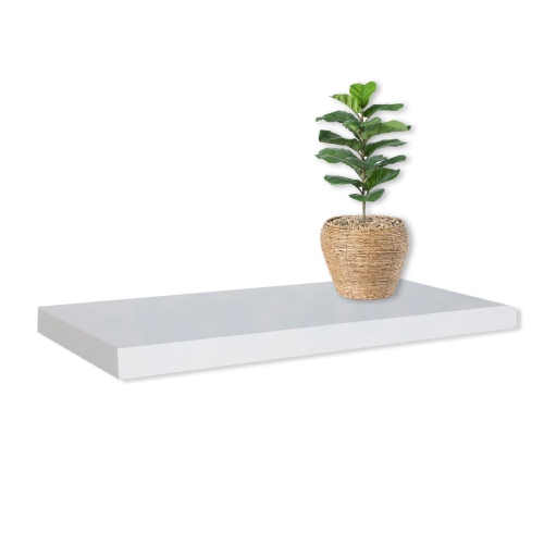Jessar - Set of 3 Floating Wall Shelves, 31.5" x 9.25" x 1.5", White