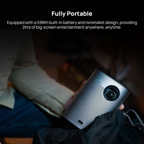 Projecteur de cinéma maison portatif Wi-Fi/Bluetooth 1080p 700 lumens ISO Halo+ avec haut-parleurs de XGIMI