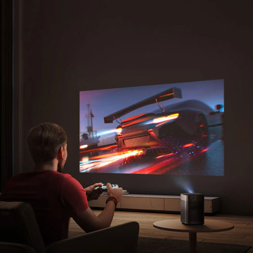 Projecteur de cinéma maison portatif Wi-Fi/Bluetooth 1080p 700 lumens ISO Halo+ avec haut-parleurs de XGIMI