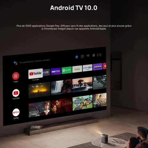 Projecteur de cinéma maison portatif Wi-Fi/Bluetooth 1080p 700 lumens ISO Halo+ avec haut-parleurs de XGIMI