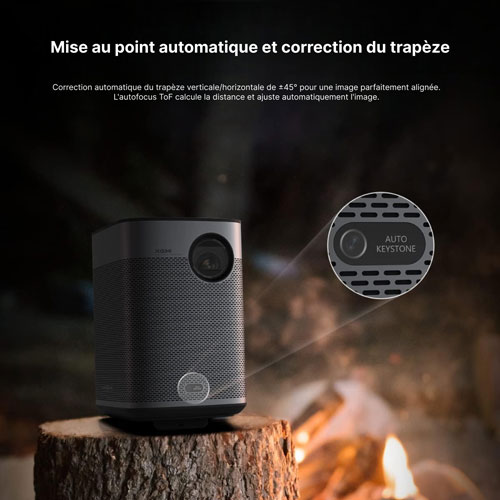 Projecteur de cinéma maison portatif Wi-Fi/Bluetooth 1080p 700 lumens ISO Halo+ avec haut-parleurs de XGIMI