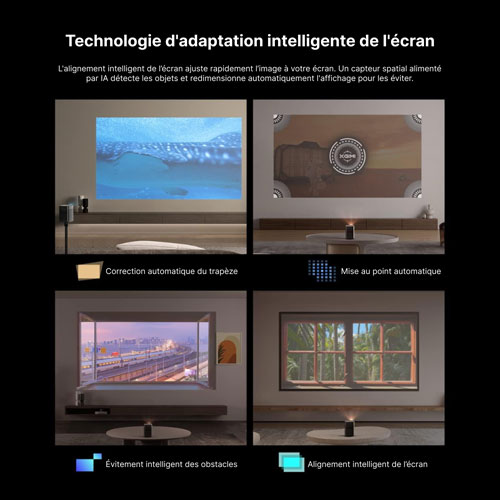 Projecteur de cinéma maison portatif Wi-Fi/Bluetooth 1080p 700 lumens ISO Halo+ avec haut-parleurs de XGIMI