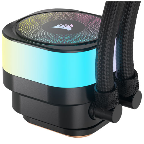 Système de refroidissement liquide de 240 mm RVB pour processeur iCUE LINK Titan RX de Corsair - Noir