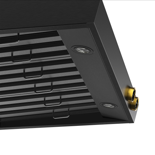 KUCHT Professional 36-inch 900 CFM Ducted Under Cabinet Range Hood in Gemstone with Gold Accents and Digital Controls