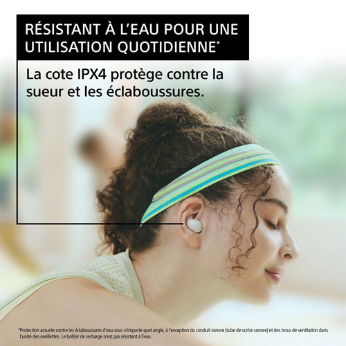 Écouteurs boutons 100 % sans fil à suppression du bruit LinkBuds Fit de Sony - Blanc