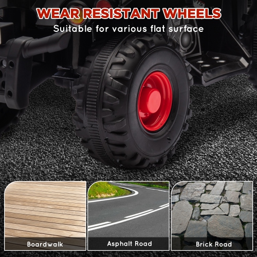 Qaba 6V Kids ATV Quad, 4 Wheeler Battery Powerd Electric Vehicle for Kids with Music, Forward, for Boys Girls Toddlers Ages 2-6 Years, Black