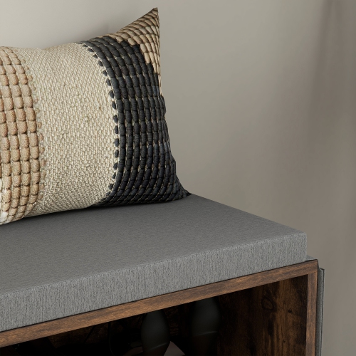 Banc à chaussures de HOMCOM avec rangement, banc d'entrée moderne rembourré avec tablettes ouvertes, tiroirs, pochette et coussin rembourré pour