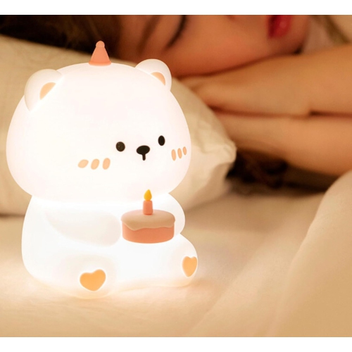 YOULIGHTS Bear Night Lights for Kids Bedroom, Led Rechargeable Soft Silicone Lamp, Dimmable Cute Night Light for Kids. Baby Bedside Lamp/room Décor/reading/sleeping