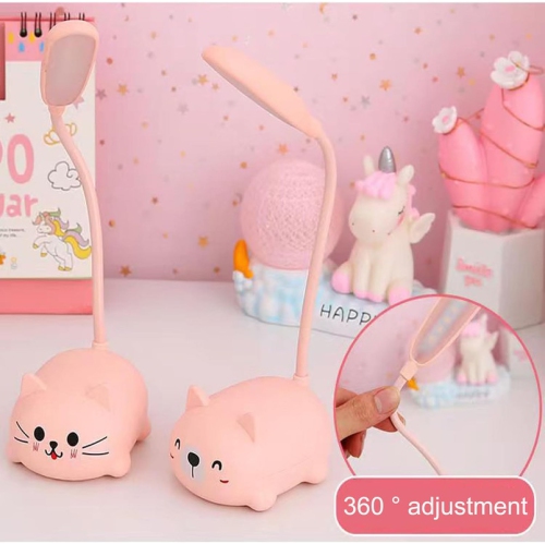 YOULIGHTS LED Table Lamp, Mini Cat Night Light, Portable LED Desk Lamp, Cute Foldable USB Rechargeable Reading Lamp for Bedroom Kids Bedside Study