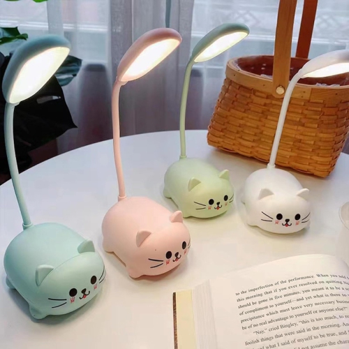 YOULIGHTS LED Table Lamp, Mini Cat Night Light, Portable LED Desk Lamp, Cute Foldable USB Rechargeable Reading Lamp for Bedroom Kids Bedside Study